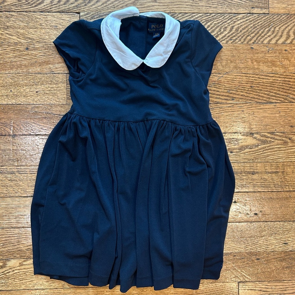Polo by Ralph Lauren Kids Dress in Deep Blue with White Collar